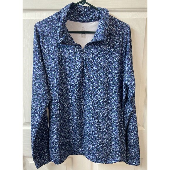 Merrell Selectwick Womens Xtra Large Blue kaleidoscope Quarter Zip Top Jacket - Picture 1 of 5